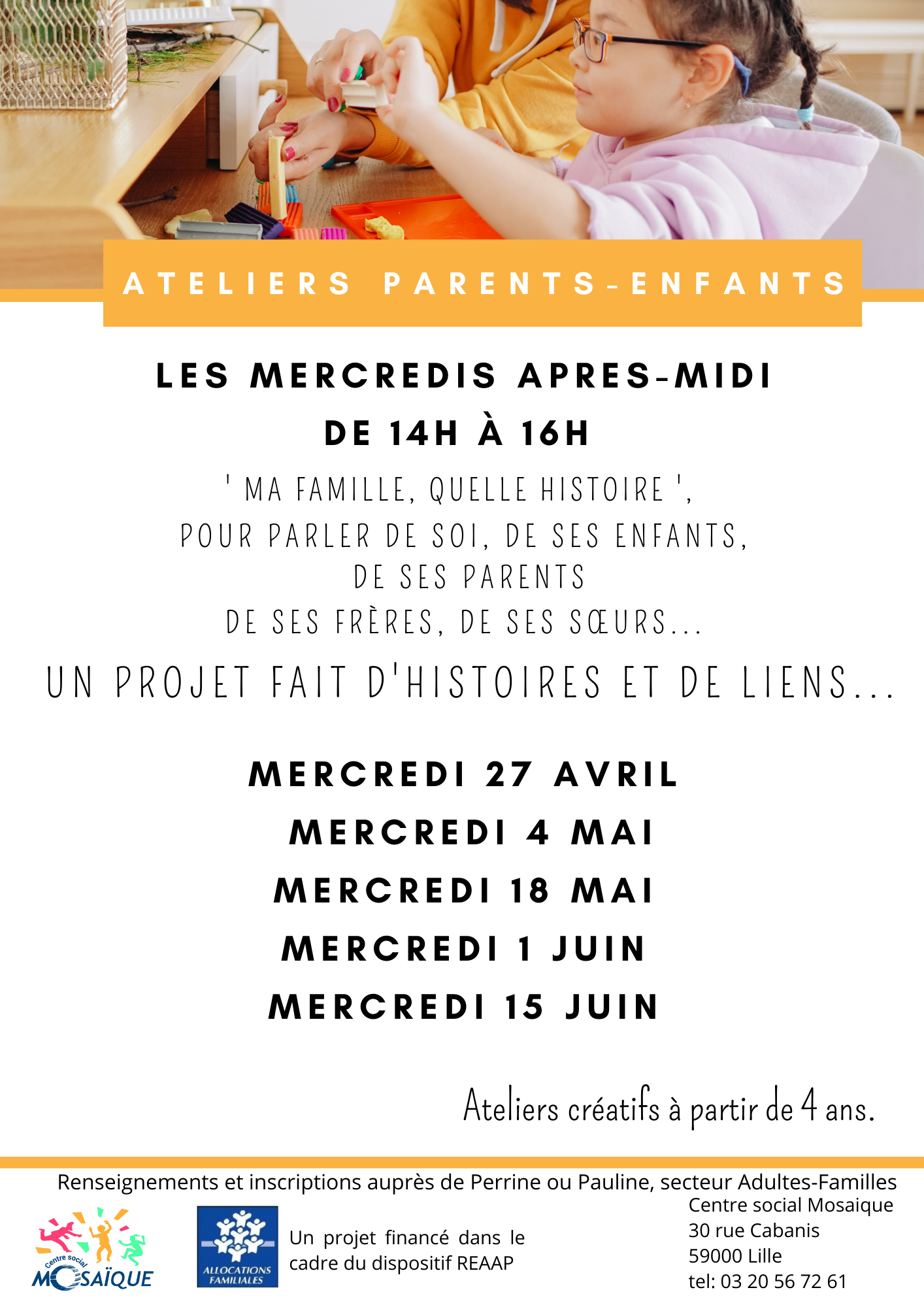 Ateliers Parents Enfants Centre Social Mosaique